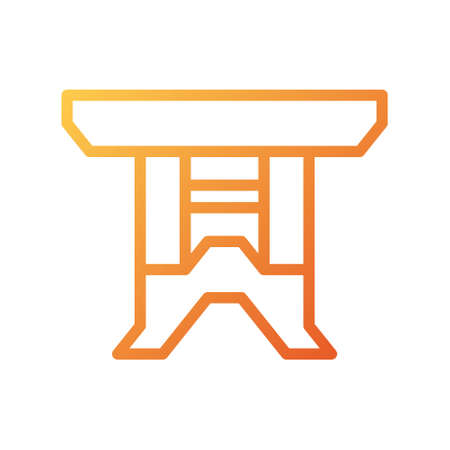 illustration vector and logo table gradient style. icon on white background. Icon sign from modern collection for mobile concept and web apps design. Nice design perfect.のイラスト素材
