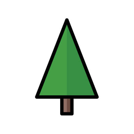 illustration vector and logo tree flatline style. icon on white background. Icon sign from modern collection for mobile concept and web apps design. Nice design perfect.のイラスト素材