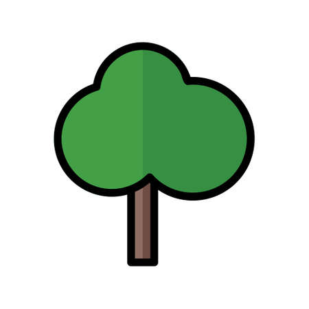 illustration vector and logo tree flatline style. icon on white background. Icon sign from modern collection for mobile concept and web apps design. Nice design perfect.のイラスト素材