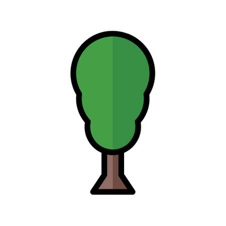 illustration vector and logo tree flatline style. icon on white background. Icon sign from modern collection for mobile concept and web apps design. Nice design perfect.のイラスト素材
