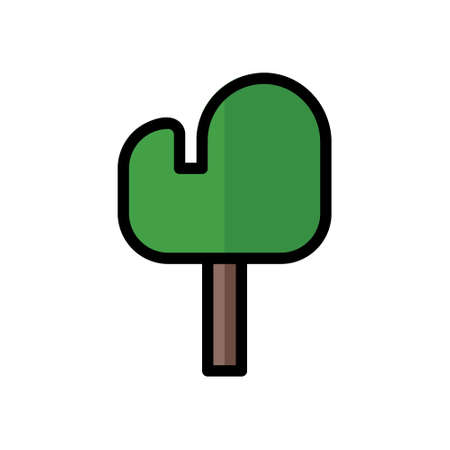 illustration vector and logo tree flatline style. icon on white background. Icon sign from modern collection for mobile concept and web apps design. Nice design perfect.のイラスト素材