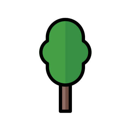 illustration vector and logo tree flatline style. icon on white background. Icon sign from modern collection for mobile concept and web apps design. Nice design perfect.のイラスト素材