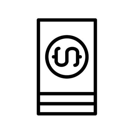 illustration vector and logo money outlines style. icon on white background. Icon sign from modern collection for mobile concept and web apps design. Nice design perfect.のイラスト素材