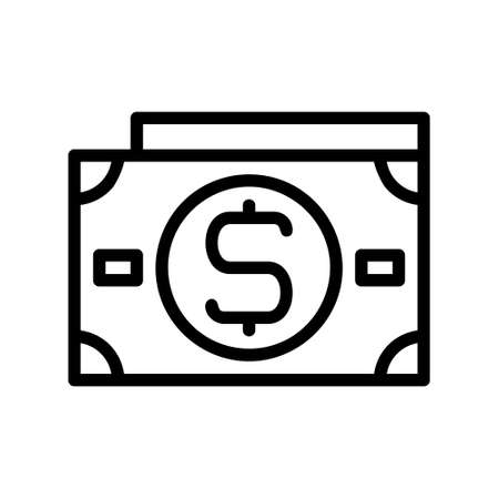 illustration vector and logo money outlines style. icon on white background. Icon sign from modern collection for mobile concept and web apps design. Nice design perfect.のイラスト素材