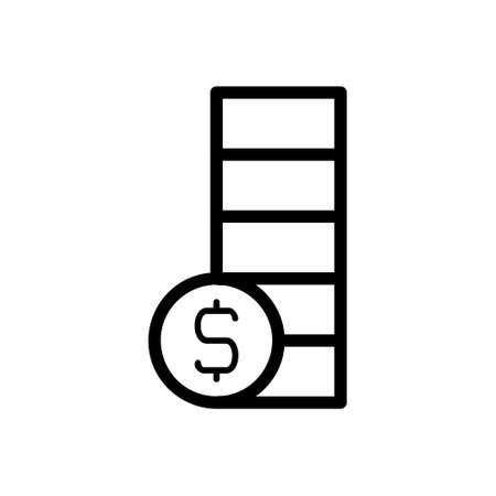illustration vector and logo money outlines style. icon on white background. Icon sign from modern collection for mobile concept and web apps design. Nice design perfect.のイラスト素材