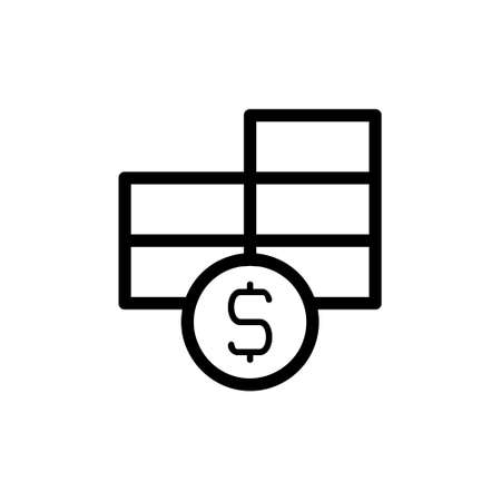 illustration vector and logo money outlines style. icon on white background. Icon sign from modern collection for mobile concept and web apps design. Nice design perfect.のイラスト素材