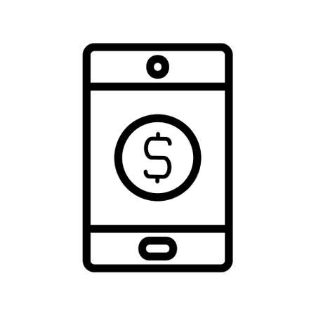 illustration vector and logo money outlines style. icon on white background. Icon sign from modern collection for mobile concept and web apps design. Nice design perfect.のイラスト素材