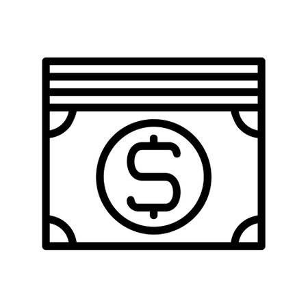 illustration vector and logo money outlines style. icon on white background. Icon sign from modern collection for mobile concept and web apps design. Nice design perfect.のイラスト素材