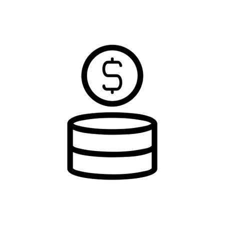 illustration vector and logo money outlines style. icon on white background. Icon sign from modern collection for mobile concept and web apps design. Nice design perfect.のイラスト素材
