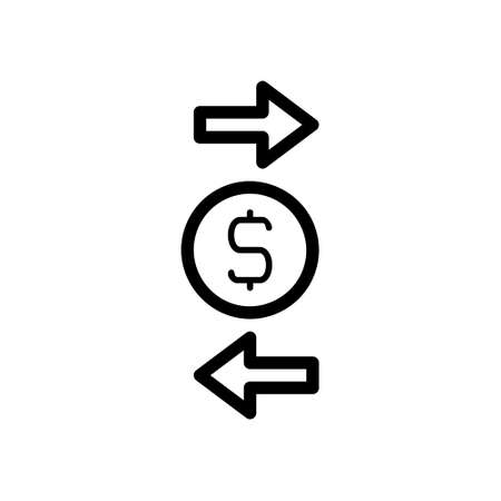 illustration vector and logo money outlines style. icon on white background. Icon sign from modern collection for mobile concept and web apps design. Nice design perfect.のイラスト素材