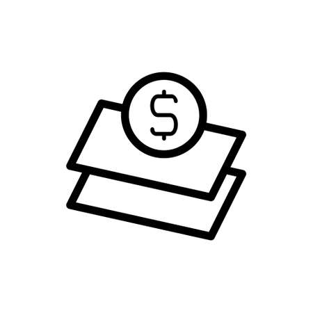 illustration vector and logo money outlines style. icon on white background. Icon sign from modern collection for mobile concept and web apps design. Nice design perfect.のイラスト素材