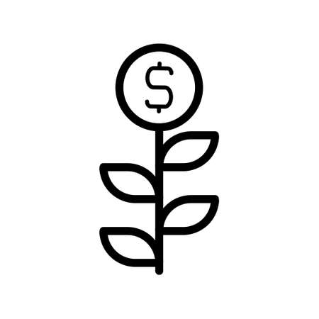 illustration vector and logo money outlines style. icon on white background. Icon sign from modern collection for mobile concept and web apps design. Nice design perfect.のイラスト素材