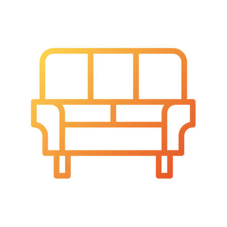 illustration vector and logo sofa gradient style. icon on white background. Icon sign from modern collection for mobile concept and web apps design. Nice design perfect.のイラスト素材