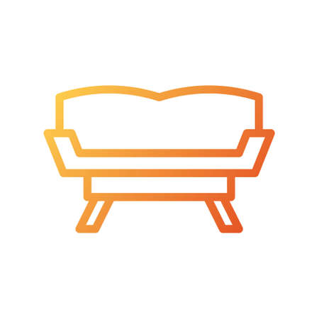 illustration vector and logo sofa gradient style. icon on white background. Icon sign from modern collection for mobile concept and web apps design. Nice design perfect.のイラスト素材
