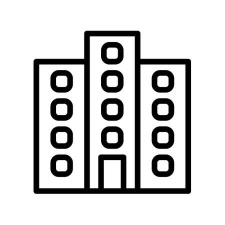 illustration vector and logo Building gradient line style. icon on white background. Icon sign from modern collection for mobile concept and web apps design. Nice design perfect.のイラスト素材
