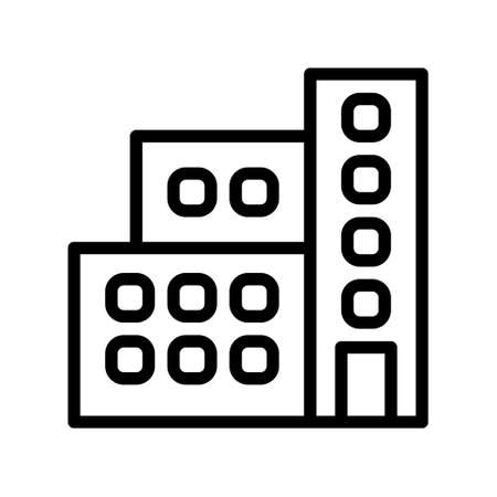 illustration vector and logo Building gradient line style. icon on white background. Icon sign from modern collection for mobile concept and web apps design. Nice design perfect.のイラスト素材