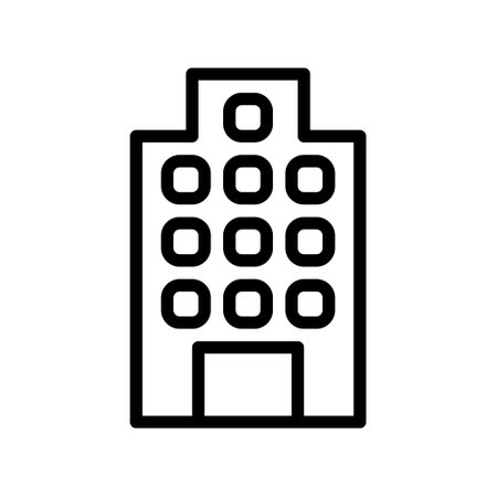 illustration vector and logo Building gradient line style. icon on white background. Icon sign from modern collection for mobile concept and web apps design. Nice design perfect.のイラスト素材