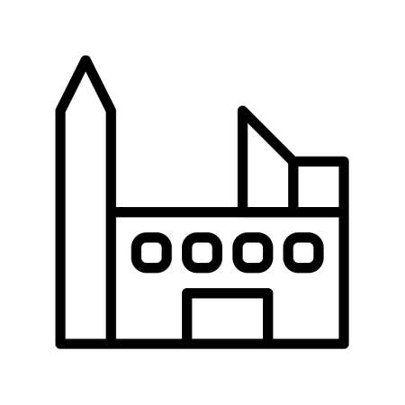 illustration vector and logo Building gradient line style. icon on white background. Icon sign from modern collection for mobile concept and web apps design. Nice design perfect.のイラスト素材