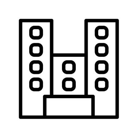illustration vector and logo Building gradient line style. icon on white background. Icon sign from modern collection for mobile concept and web apps design. Nice design perfect.のイラスト素材