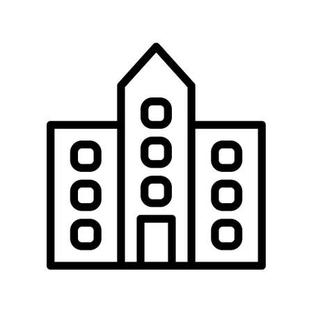 illustration vector and logo Building gradient line style. icon on white background. Icon sign from modern collection for mobile concept and web apps design. Nice design perfect.のイラスト素材