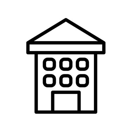 illustration vector and logo Building gradient line style. icon on white background. Icon sign from modern collection for mobile concept and web apps design. Nice design perfect.のイラスト素材