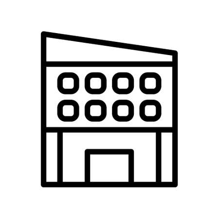 illustration vector and logo Building gradient line style. icon on white background. Icon sign from modern collection for mobile concept and web apps design. Nice design perfect.のイラスト素材