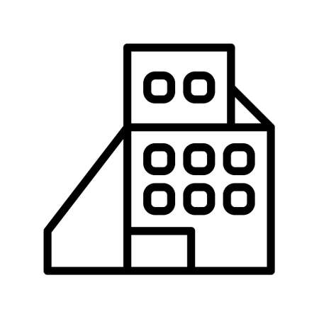 illustration vector and logo Building gradient line style. icon on white background. Icon sign from modern collection for mobile concept and web apps design. Nice design perfect.のイラスト素材