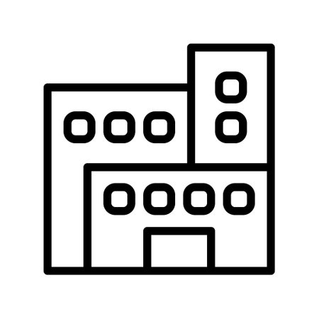 illustration vector and logo Building gradient line style. icon on white background. Icon sign from modern collection for mobile concept and web apps design. Nice design perfect.のイラスト素材