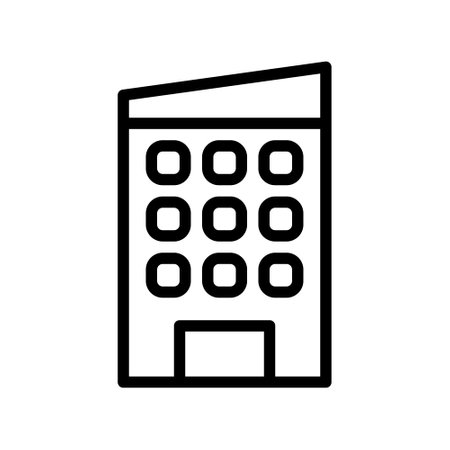 illustration vector and logo Building gradient line style. icon on white background. Icon sign from modern collection for mobile concept and web apps design. Nice design perfect.のイラスト素材