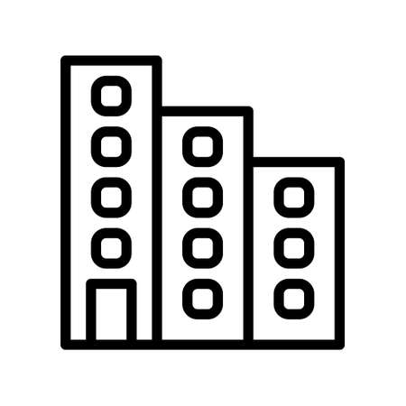 illustration vector and logo Building gradient line style. icon on white background. Icon sign from modern collection for mobile concept and web apps design. Nice design perfect.のイラスト素材