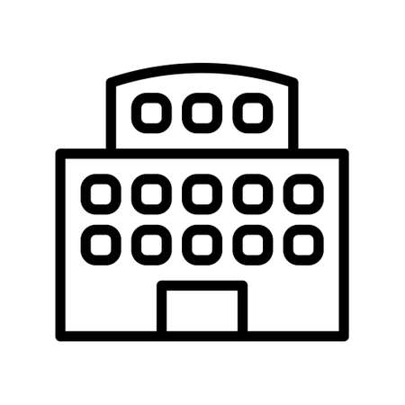 illustration vector and logo Building gradient line style. icon on white background. Icon sign from modern collection for mobile concept and web apps design. Nice design perfect.のイラスト素材