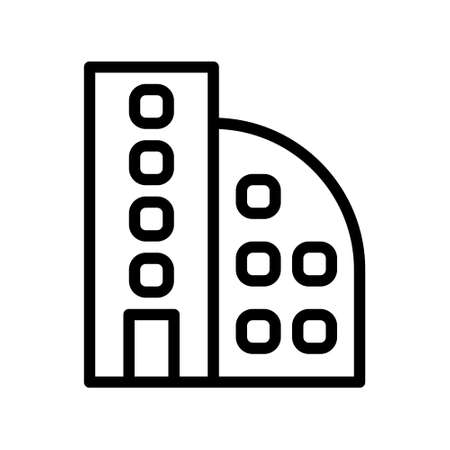 illustration vector and logo Building gradient line style. icon on white background. Icon sign from modern collection for mobile concept and web apps design. Nice design perfect.のイラスト素材