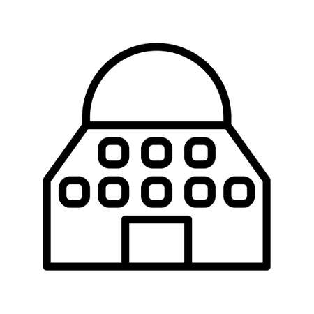 illustration vector and logo Building gradient line style. icon on white background. Icon sign from modern collection for mobile concept and web apps design. Nice design perfect.のイラスト素材