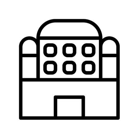 illustration vector and logo Building gradient line style. icon on white background. Icon sign from modern collection for mobile concept and web apps design. Nice design perfect.のイラスト素材