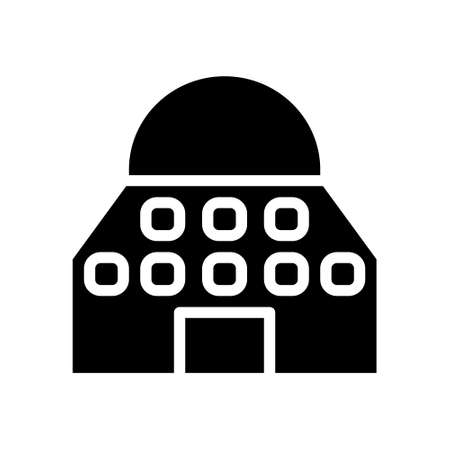 illustration vector and logo Building solid style. icon on white background. Icon sign from modern collection for mobile concept and web apps design. Nice design perfect.のイラスト素材