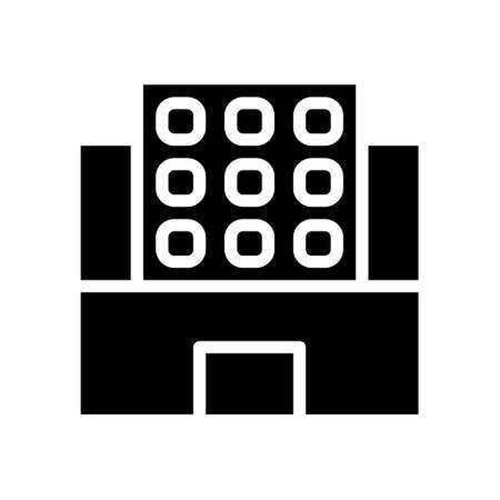illustration vector and logo Building solid style. icon on white background. Icon sign from modern collection for mobile concept and web apps design. Nice design perfect.のイラスト素材