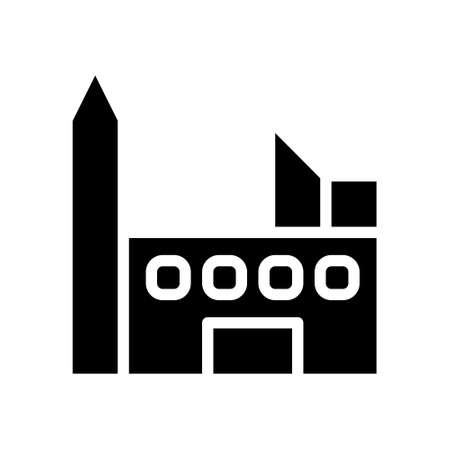 illustration vector and logo Building solid style. icon on white background. Icon sign from modern collection for mobile concept and web apps design. Nice design perfect.のイラスト素材
