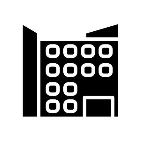 illustration vector and logo Building solid style. icon on white background. Icon sign from modern collection for mobile concept and web apps design. Nice design perfect.のイラスト素材