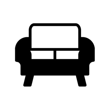 illustration vector and logo sofa dualtone style. icon on white background. Icon sign from modern collection for mobile concept and web apps design. Nice design perfect.のイラスト素材