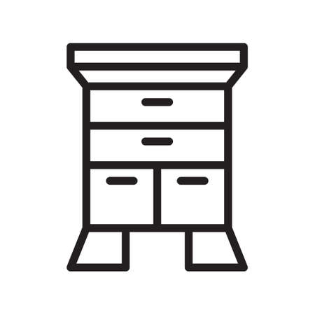 illustration vector and logo wardrobe line style. icon on white background. Icon sign from modern collection for mobile concept and web apps design. Nice design perfect.のイラスト素材