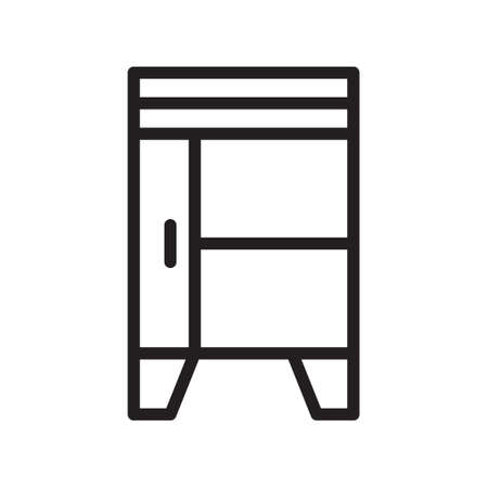 illustration vector and logo wardrobe line style. icon on white background. Icon sign from modern collection for mobile concept and web apps design. Nice design perfect.のイラスト素材