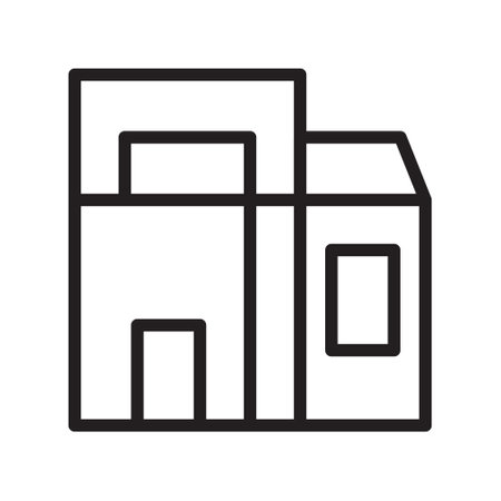 illustration vector and logo house outlines style. icon on white background. Icon sign from modern collection for mobile concept and web apps design. Nice design perfect.のイラスト素材