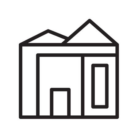 illustration vector and logo house outlines style. icon on white background. Icon sign from modern collection for mobile concept and web apps design. Nice design perfect.のイラスト素材