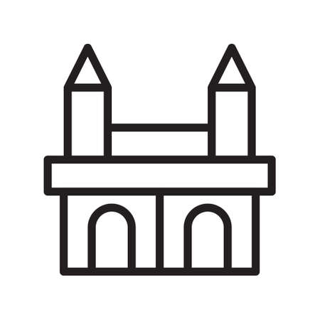 illustration vector and logo house outlines style. icon on white background. Icon sign from modern collection for mobile concept and web apps design. Nice design perfect.のイラスト素材