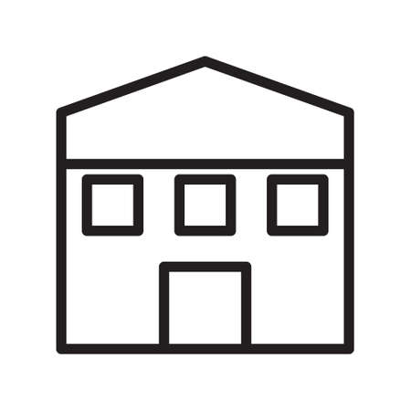 illustration vector and logo house outlines style. icon on white background. Icon sign from modern collection for mobile concept and web apps design. Nice design perfect.のイラスト素材