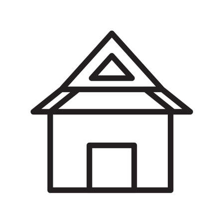illustration vector and logo house outlines style. icon on white background. Icon sign from modern collection for mobile concept and web apps design. Nice design perfect.のイラスト素材