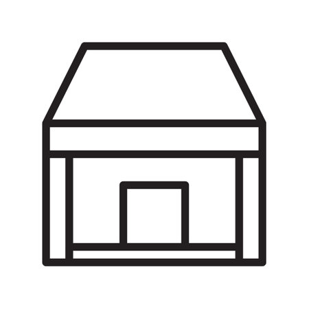 illustration vector and logo house outlines style. icon on white background. Icon sign from modern collection for mobile concept and web apps design. Nice design perfect.のイラスト素材