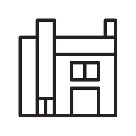 illustration vector and logo house outlines style. icon on white background. Icon sign from modern collection for mobile concept and web apps design. Nice design perfect.のイラスト素材