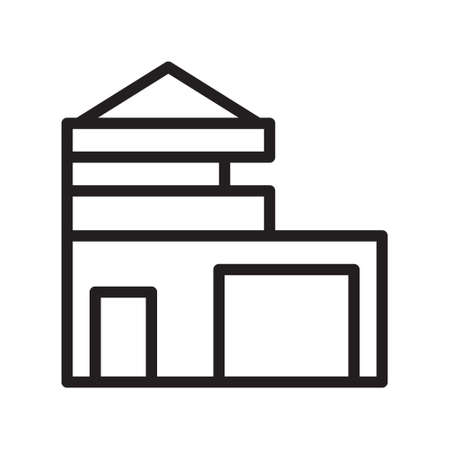 illustration vector and logo house outlines style. icon on white background. Icon sign from modern collection for mobile concept and web apps design. Nice design perfect.のイラスト素材