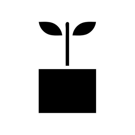 illustration vector and logo plant solid style. icon on white background. Icon sign from modern collection for mobile concept and web apps design. Nice design perfect.のイラスト素材